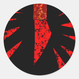 Red Knife Scary Classic Round Sticker