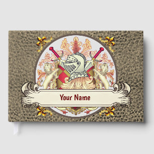 Red Knight Family Crest Surname Guest Book