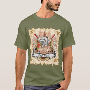 Red Knight Family Crest Surname T-Shirt