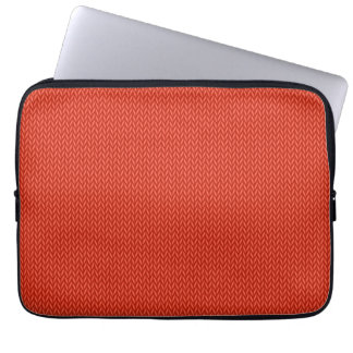 Red knitting wool texture background laptop sleeve