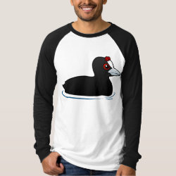 Red-knobbed Coot Men's Canvas Long Sleeve Raglan T-Shirt