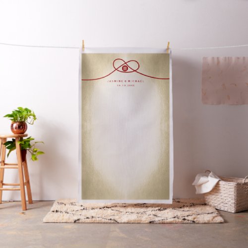 Red Knot Double Happiness Wedding Photo Backdrop