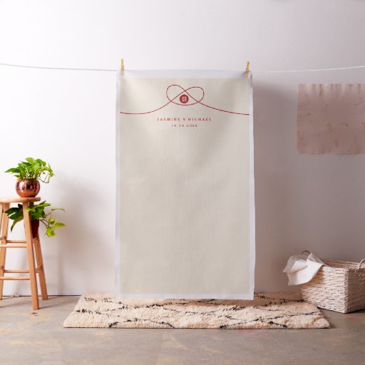 Red Knot Double Happiness Wedding Photo Backdrop