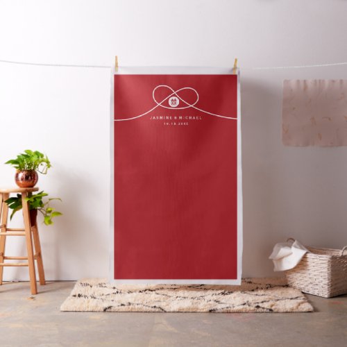 Red Knot Double Happiness Wedding Photo Backdrop