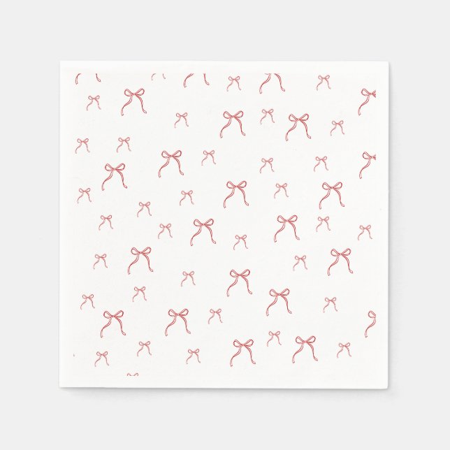 Red Knot Modern Christmas Napkins (Front)