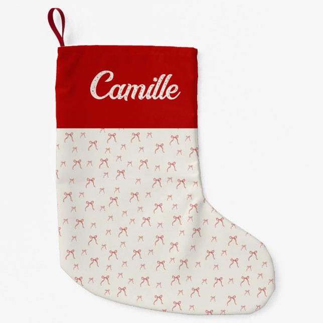 Red Knot Modern Small Christmas Stocking (Front)