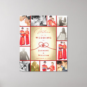 Red Knot Union Double Happiness Chinese Wedding Canvas Print
