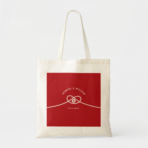 Red Knot Union Double Happiness Chinese Wedding To Tote Bag
