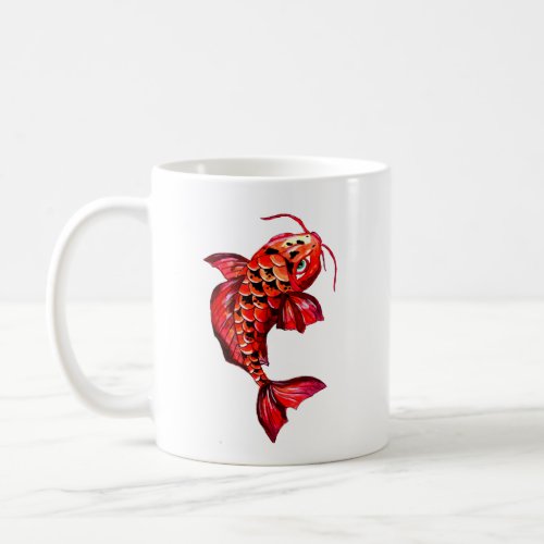 Red Koi Carp Fish Coffee Mug