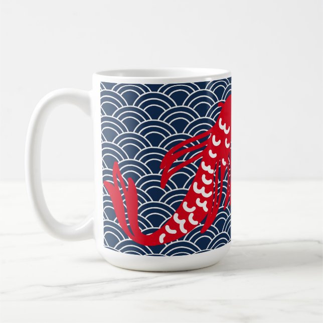 Red Koi Fish Coffee Mug (Left)