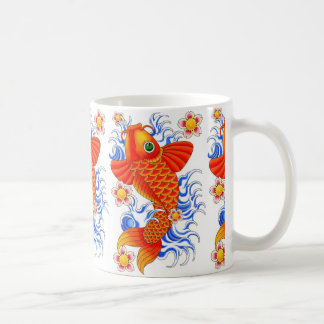 RED KOI FISH DESIGN COFFEE MUG
