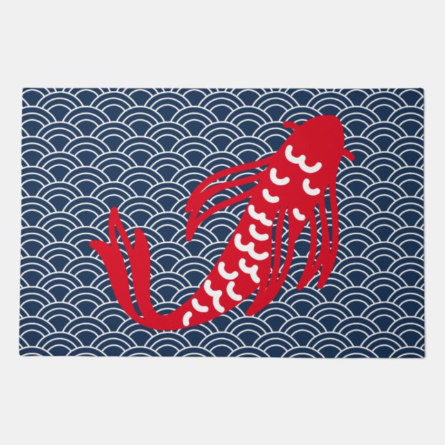 Red Koi Fish Doormat (Front)