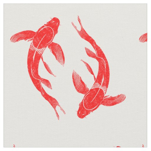 Red Koi Fish Fabric