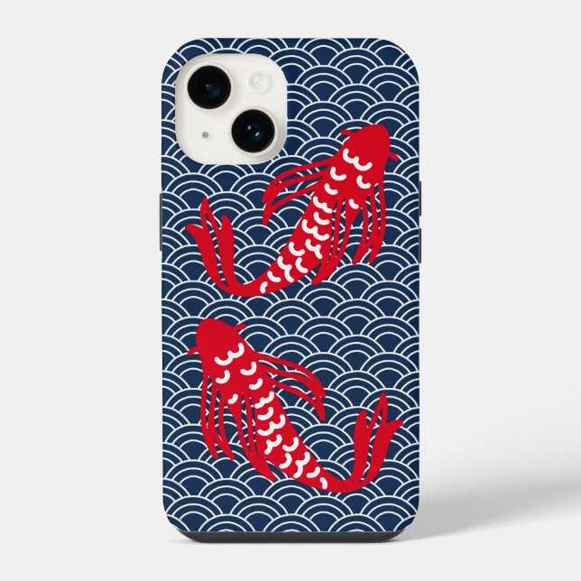Red Koi Fish Iphone Case (Back)