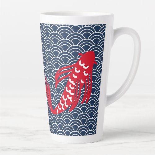 Red Koi Fish Latte Mug