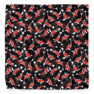 Red Koi Fish Pattern Bandana