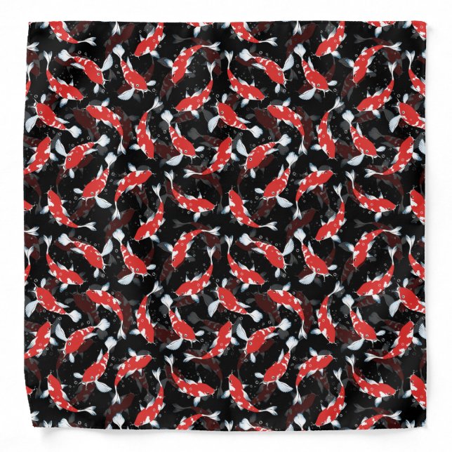 Red Koi Fish Pattern Bandana (Front)