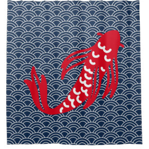 Red Koi Fish Shower Curtain