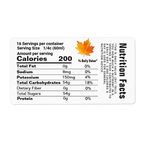Red Kraft Nutrition Facts Shipping Label