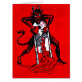 Red Krampus Slicing Heart Heartbreaker (Front)