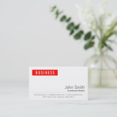 Red Label Investment Banker Business Card (Standing Front)
