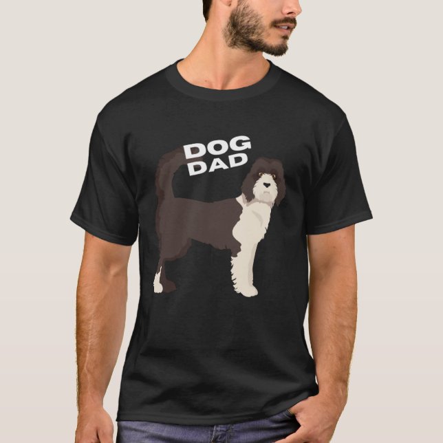 Red Labradoodle Dog Dad T-Shirt (Front)