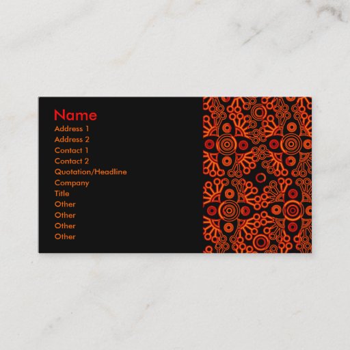 Customizable red lace business card templates
