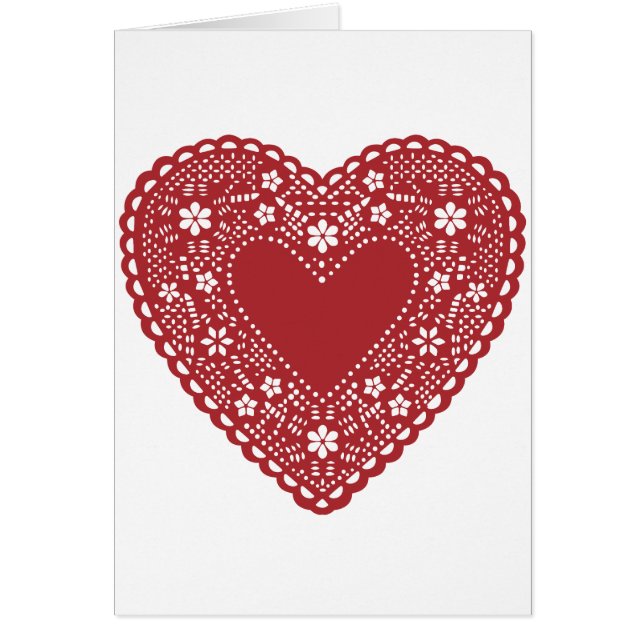 Red Lace Heart Cards (Front)