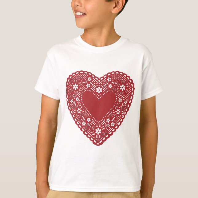 Red Lace Heart T-Shirt (Front)