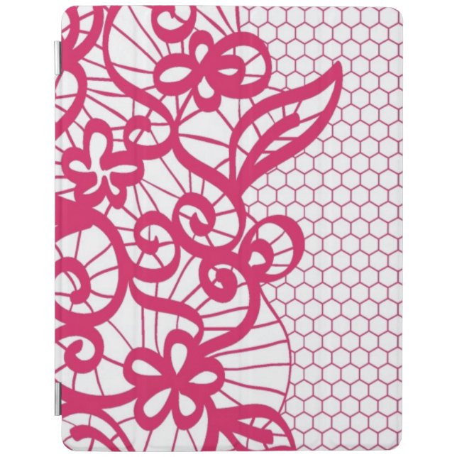 Red lace iPad smart cover (Front)