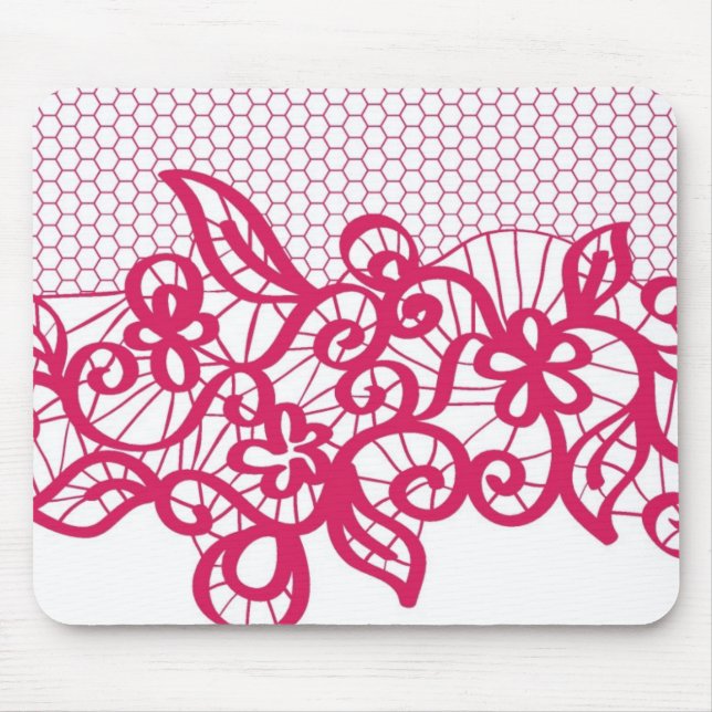 Red lace mouse pad (Front)