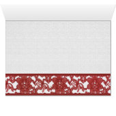 Red Lace Pattern Valentine's Day Cards (Inside Horizontal (Bottom))