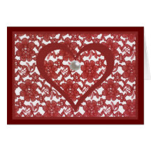 Red Lace Pattern Valentine's Day