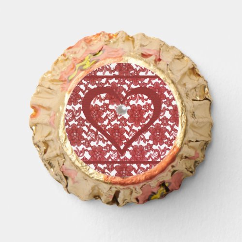 Red Lace Pattern Valentines Reeses Peanut Butter Cups