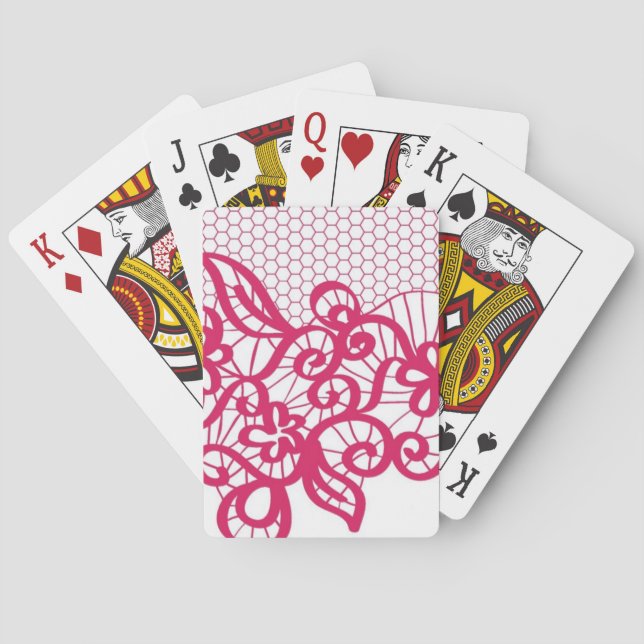 Red lace poker cards (Back)