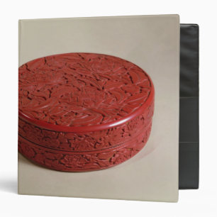 Red lacquer box decorated with peonies, 1426-27 3 ring binder