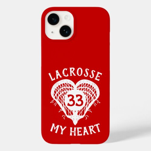 Red Lacrosse My Heart Case_Mate iPhone 14 Case