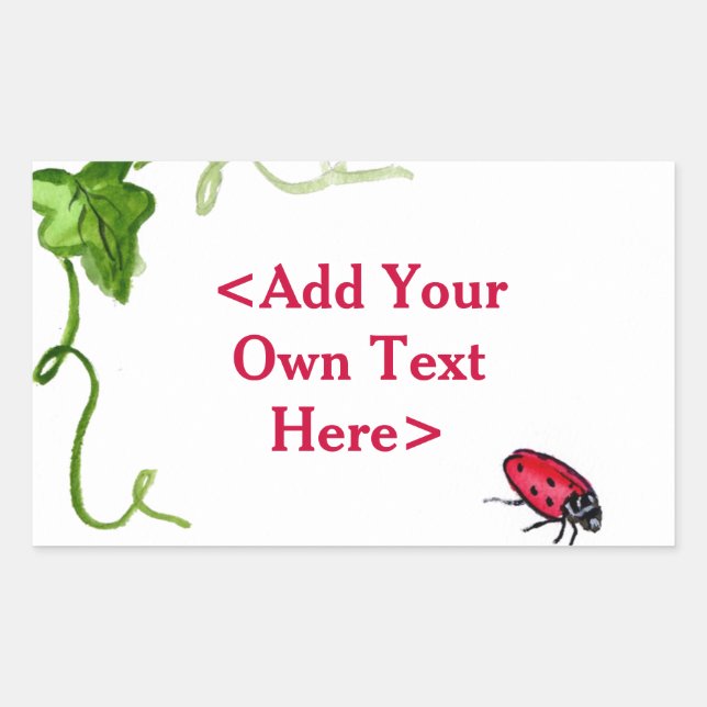 Red Lady Bug Insect Custom Stickers (Front)