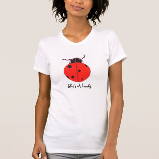 Red Lady Bug Statement Shirt