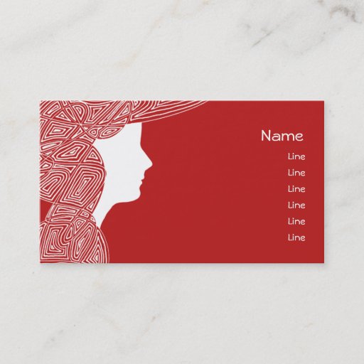 Customizable Red Lady Business Card