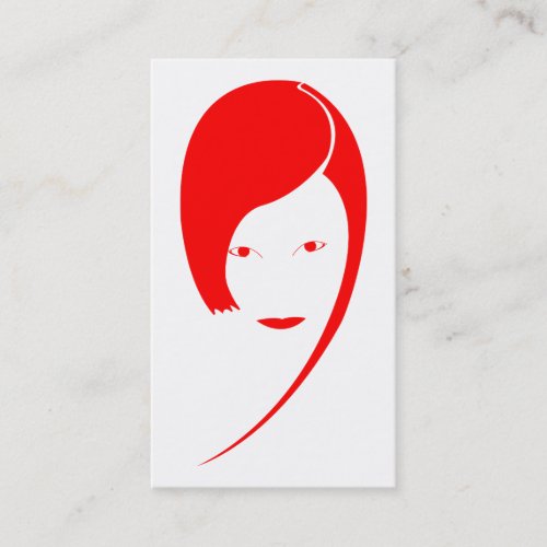 red lady business cards