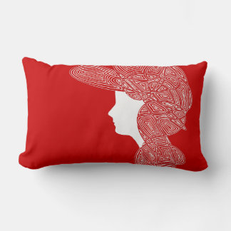 Red Lady Lumbar Pillow