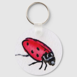 Red Ladybug Art Custom Pendant Keychain
