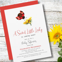Red Ladybug Baby Shower, Sweet Little Lady