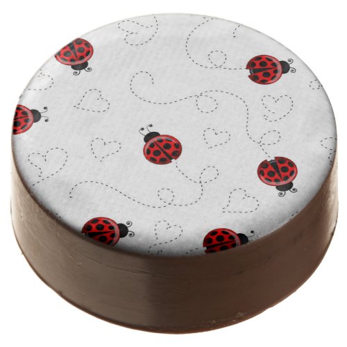 Red Ladybug Beetle Insect Lover Black Hearts Chocolate Covered Oreo