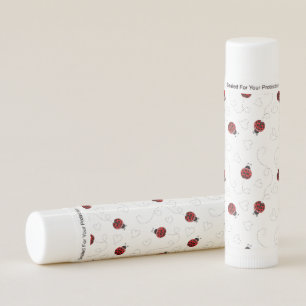 Red Ladybug Beetle Insect Lover Black Hearts Lip Balm