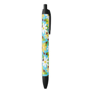 Red Ladybug Beetle Insect Lover Black Hearts Pen