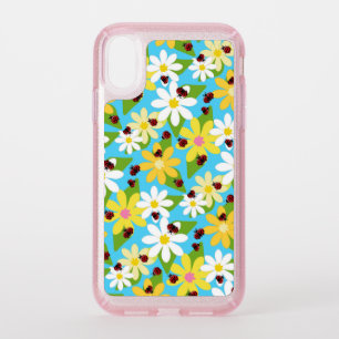 Red Ladybug Beetle Insect Lover Black Hearts Speck iPhone XR Case