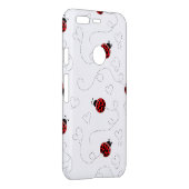 Red Ladybug Beetle Insect Lover Black Hearts Uncommon Google Pixel Case (Back/Right)