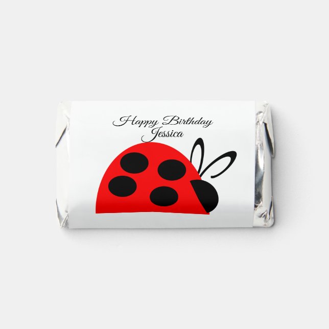 Red Ladybug Birthday  Hershey's Miniatures (Front)